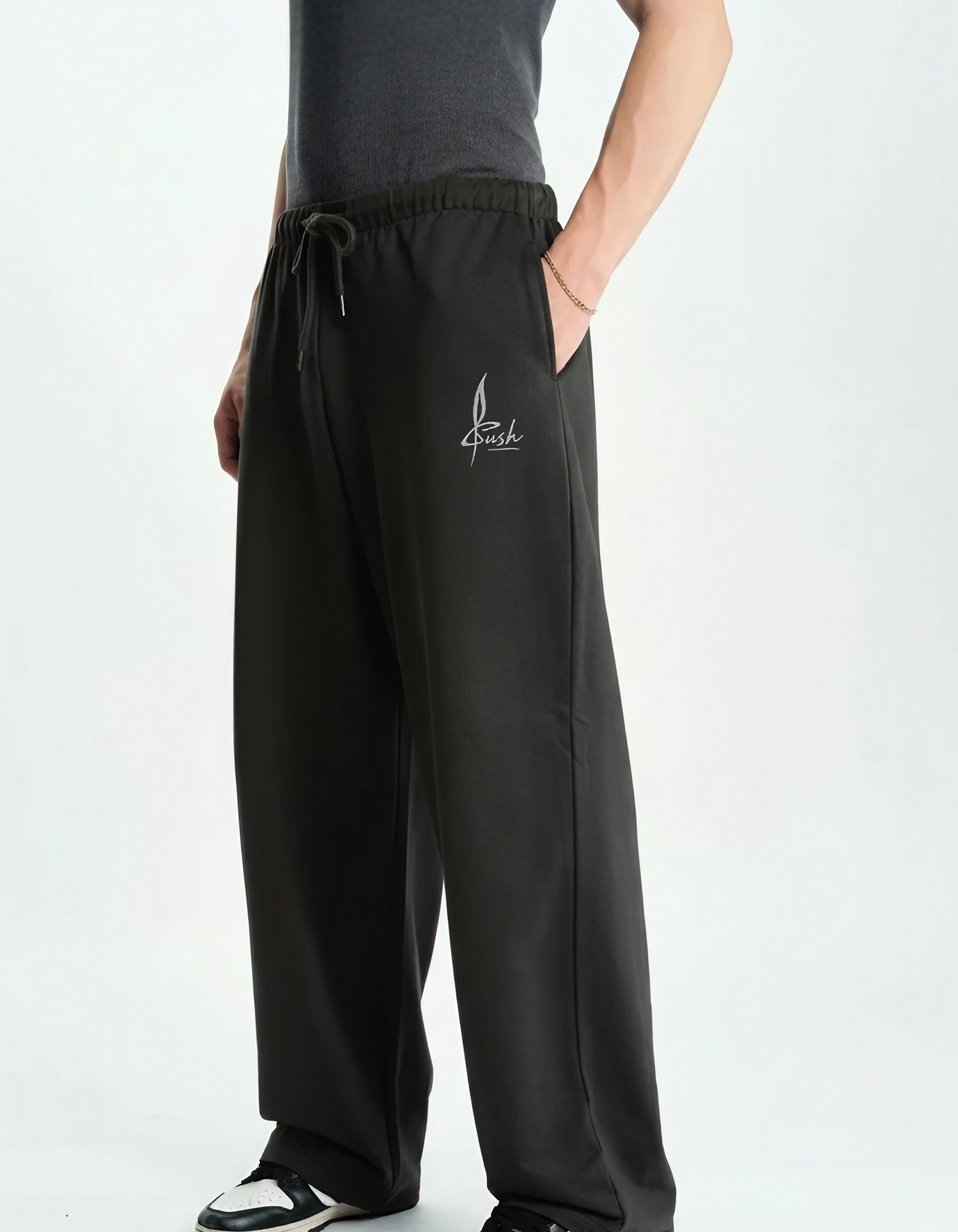 Black Loose-Fit joggers